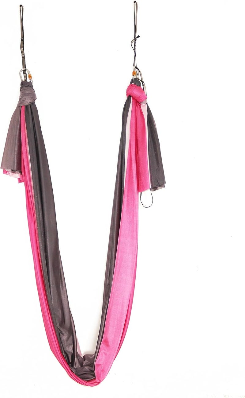 wellsem Aerial Yoga Hammock Aerial Pilates Silk Yoga Swing Set Inversion Equipment include daisy Chain, Pose Guide 5.5 yards - Image 2
